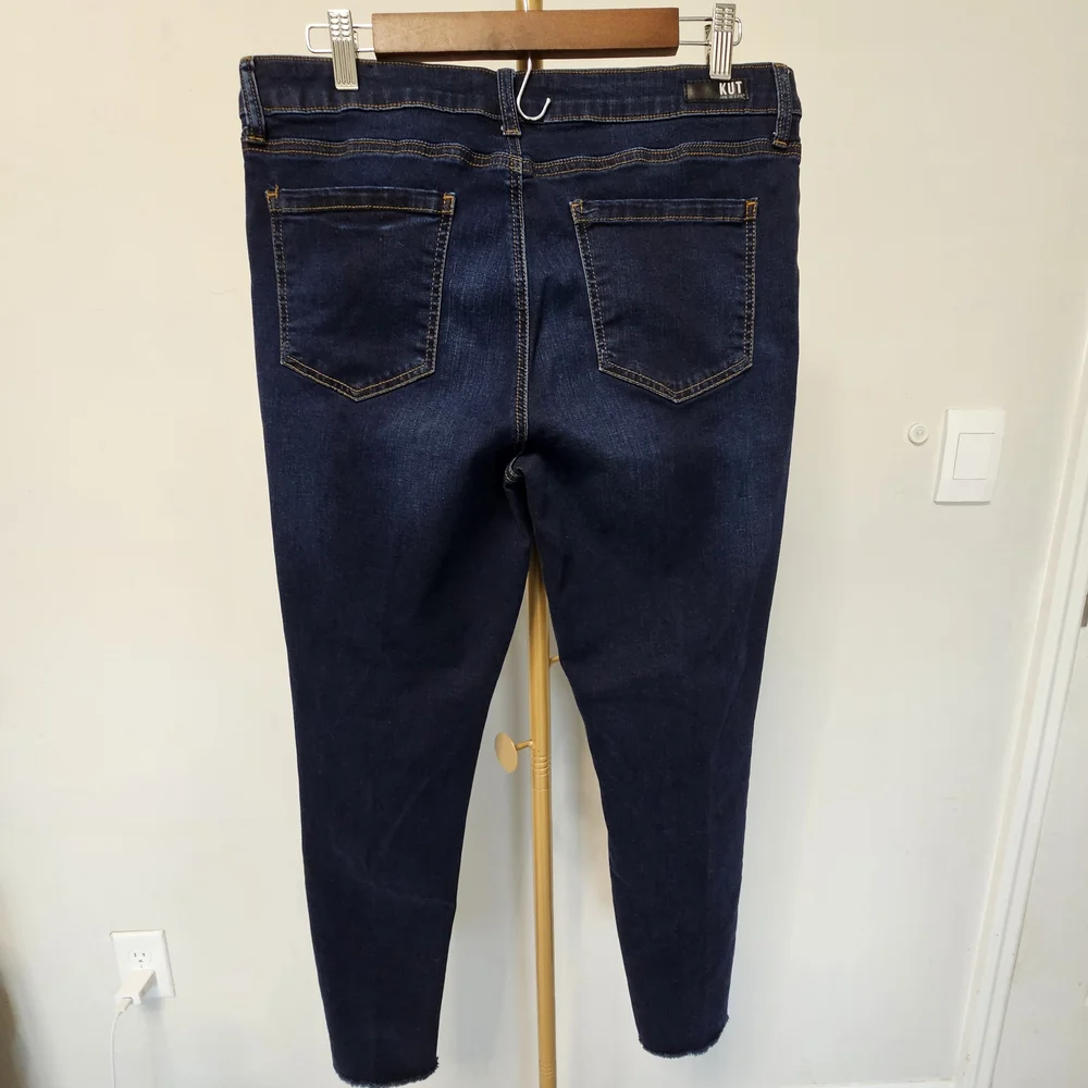Kut‎ from the Kloth Women's Dark Blue Jeans Size 12 Pristine